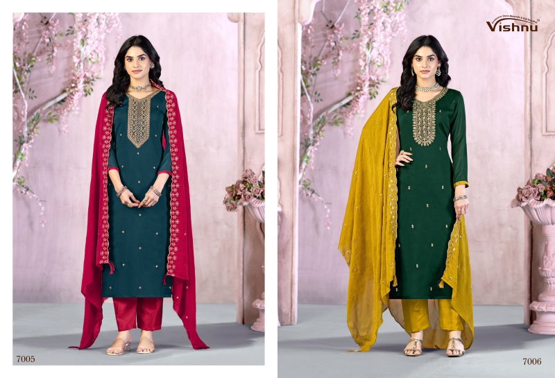 Femina By Vishnu Rangoli Crush Dress Material